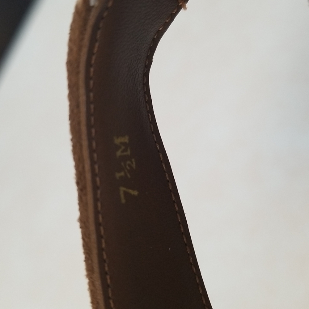 Colin Stuart Brown Suede Ankle Strap Block Heels NWOB Size 7.5 - Picture 11 of 13